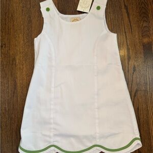 The Beaufort Bonnet Company White Dress with Green Accents